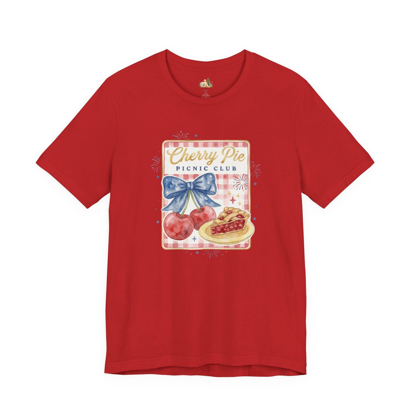 Cherry Pie Picnic Club Tee | 4th of July Retro Americana, vintage flag stars