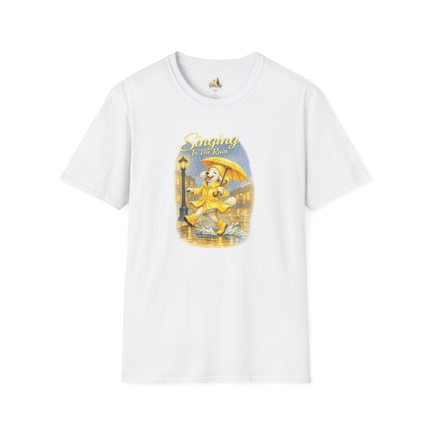 T-Shirt — Singing in the Rain Vintage Raincoat Umbrella Design