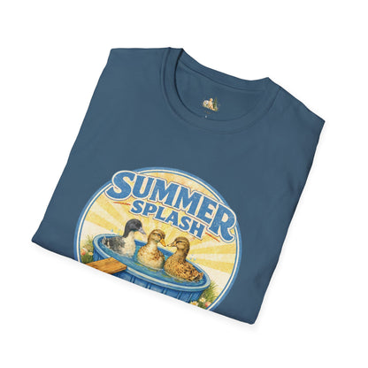 Unisex Summer Splash Tee — Vintage Ducklings Graphic T‑Shirt (Light Weight, Ultra Soft Tee)