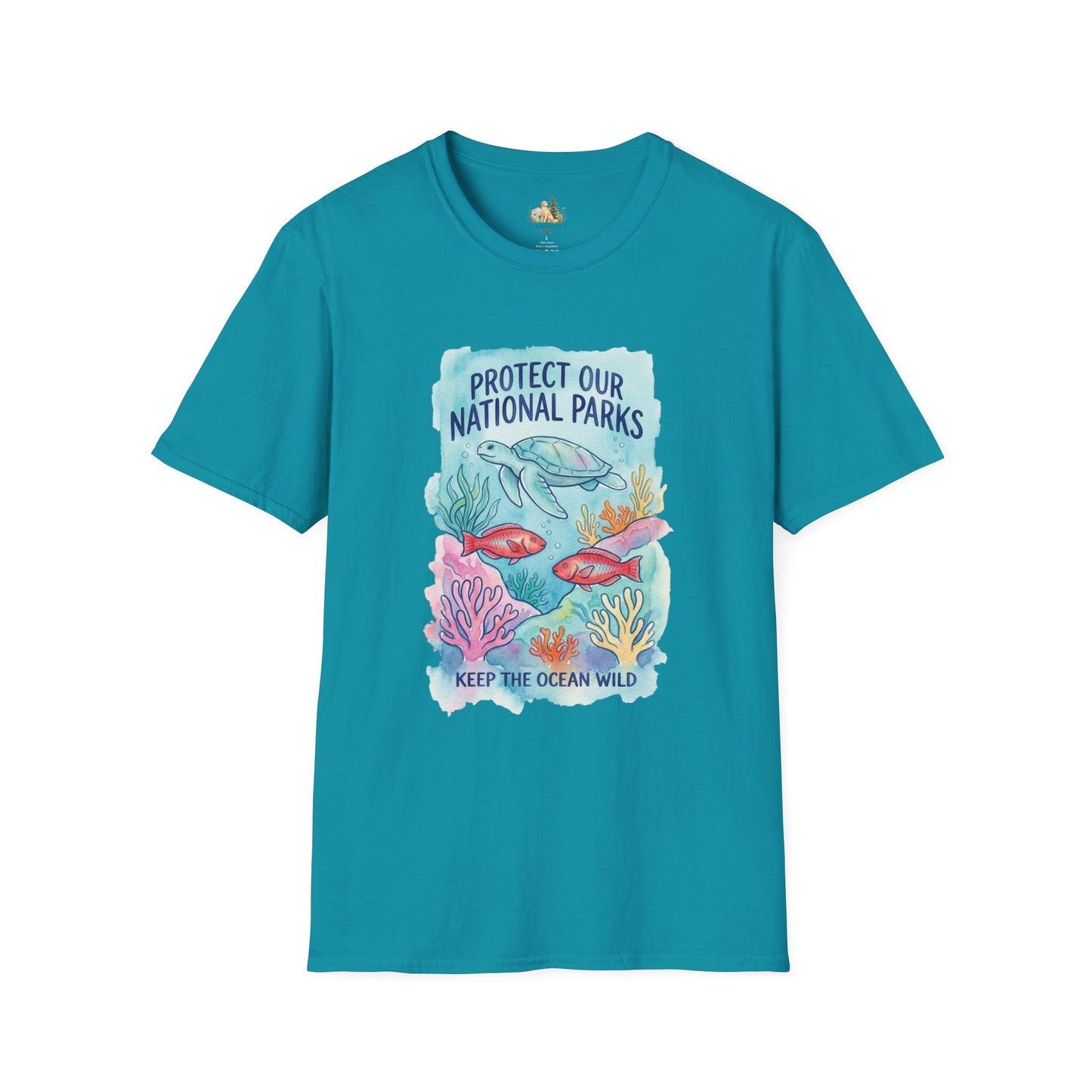 Protect Our National Parks Turtle Tee — Keep the Ocean Wild Conservation T-Shirt