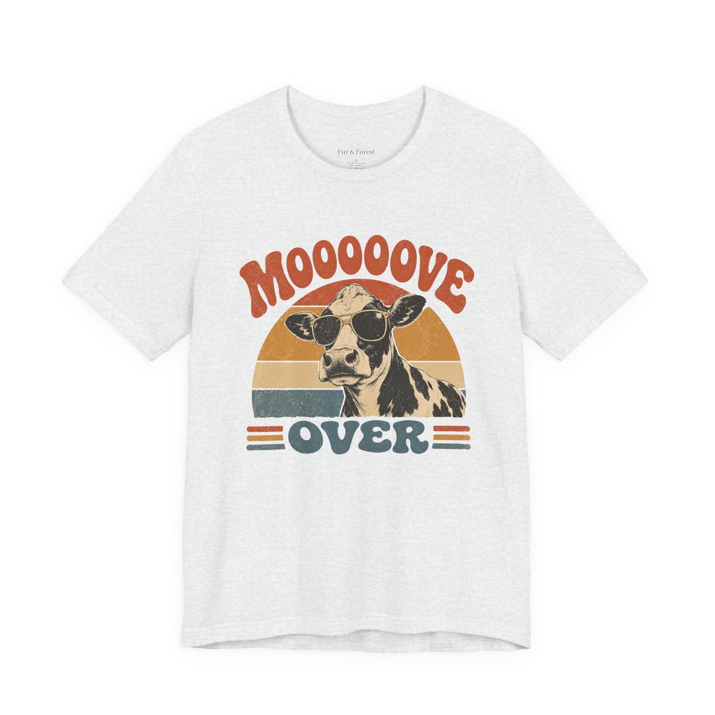 Mooove Over Cow Tee – Retro Vintage Farm Animal Graphic T-Shirt