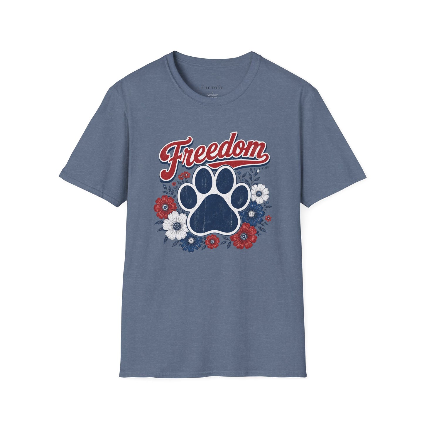 Freedom Paw T-Shirt — Patriotic Dog Tee