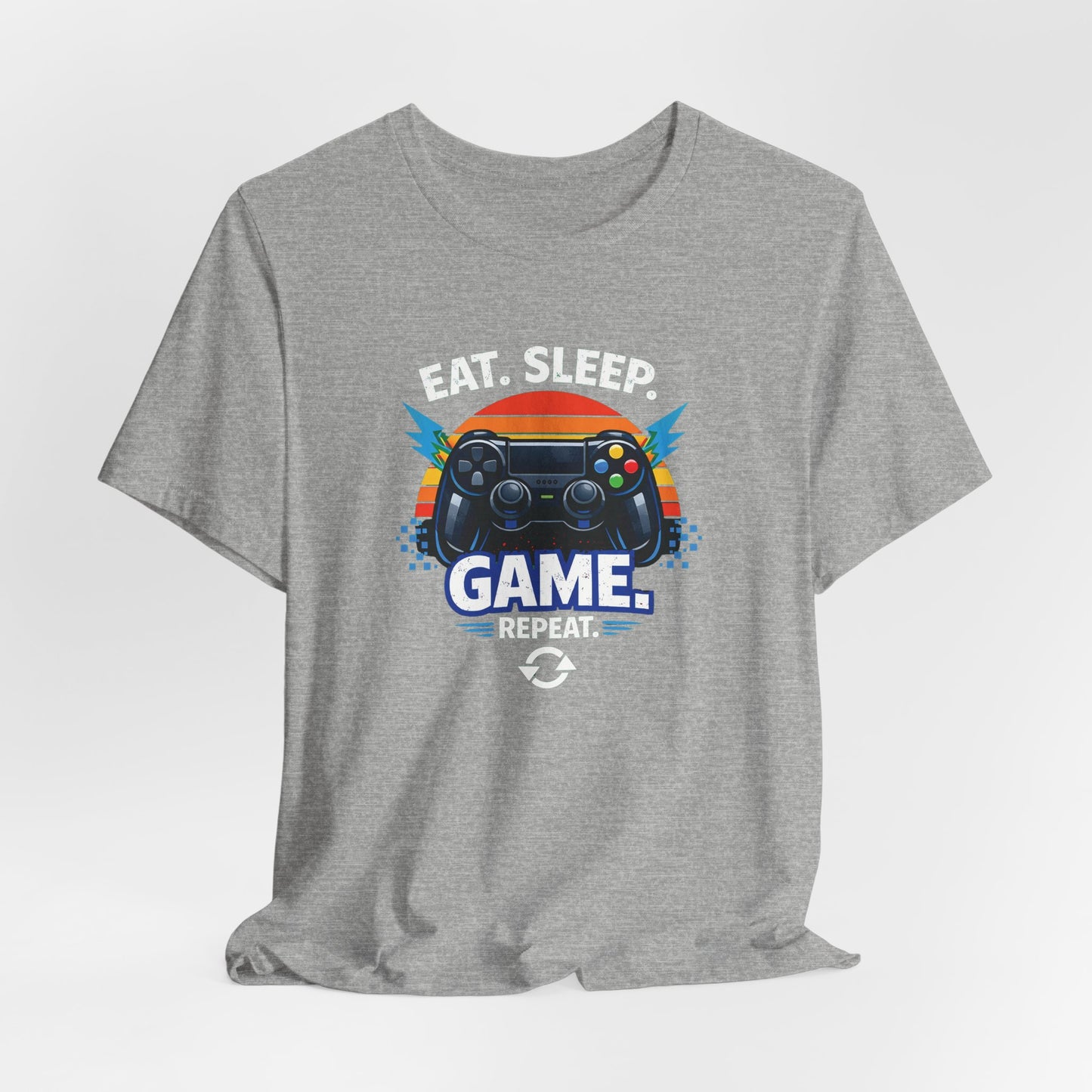 Gaming Controller Graphic Tee — "GAME" Retro Sunset Video Game T-Shirt