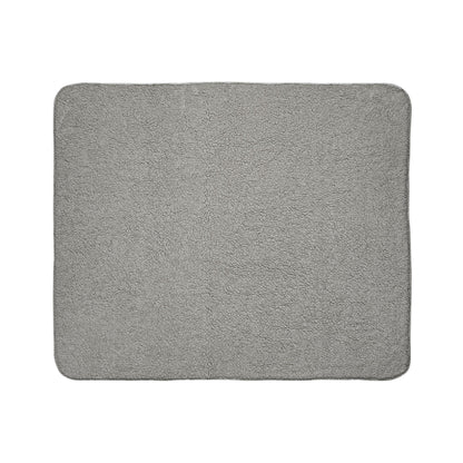 French Bulldog Paris Stamp Fleece Sherpa Blanket | Eiffel Tower, Floral Accent