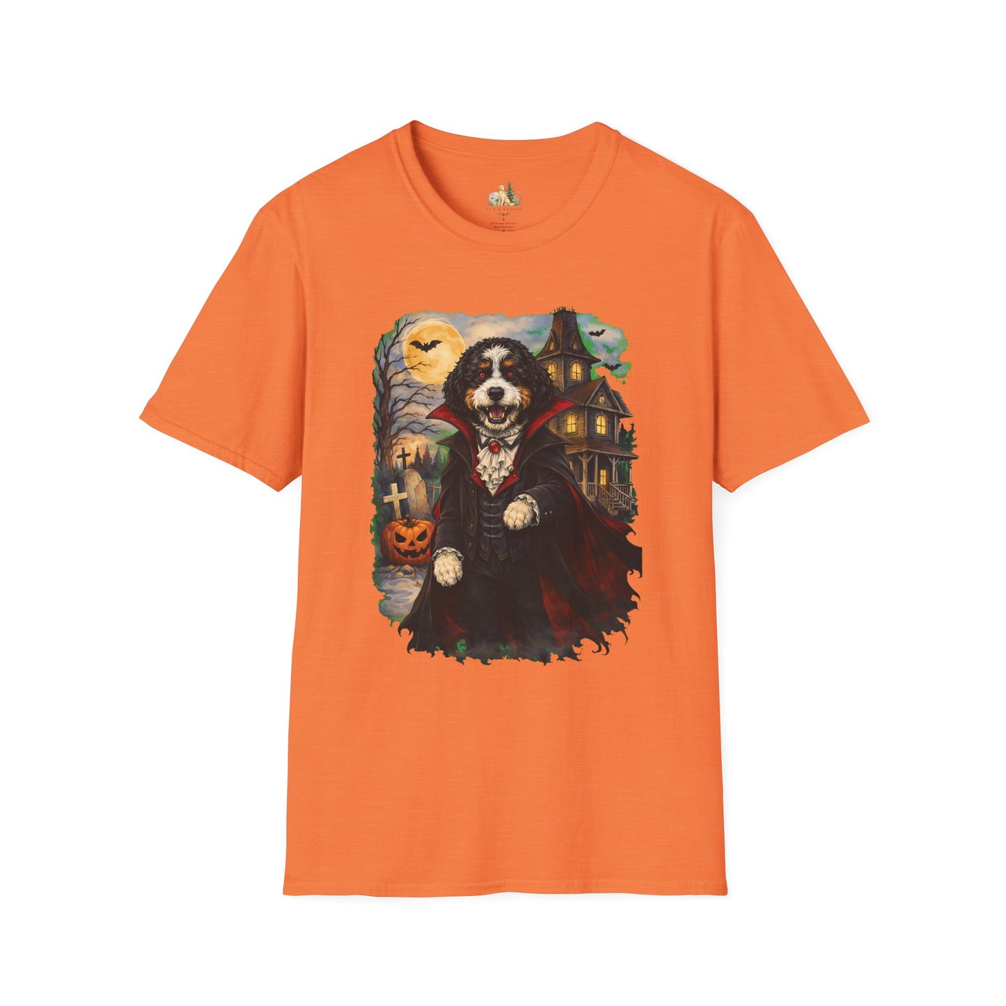 Unisex Halloween Bernese Mountain Dog Costume Tee – What Tails Lurks Behind The Pines Collection