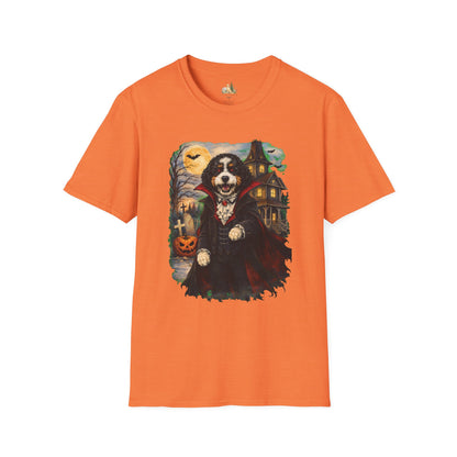 Unisex Halloween Bernese Mountain Dog Costume Tee – What Tails Lurks Behind The Pines Collection