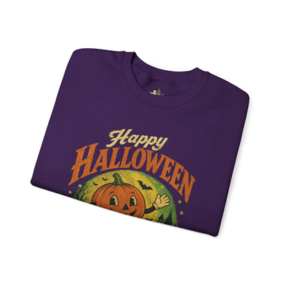 Unisex Happy Halloween Pumpkin Crewneck Sweatshirt
