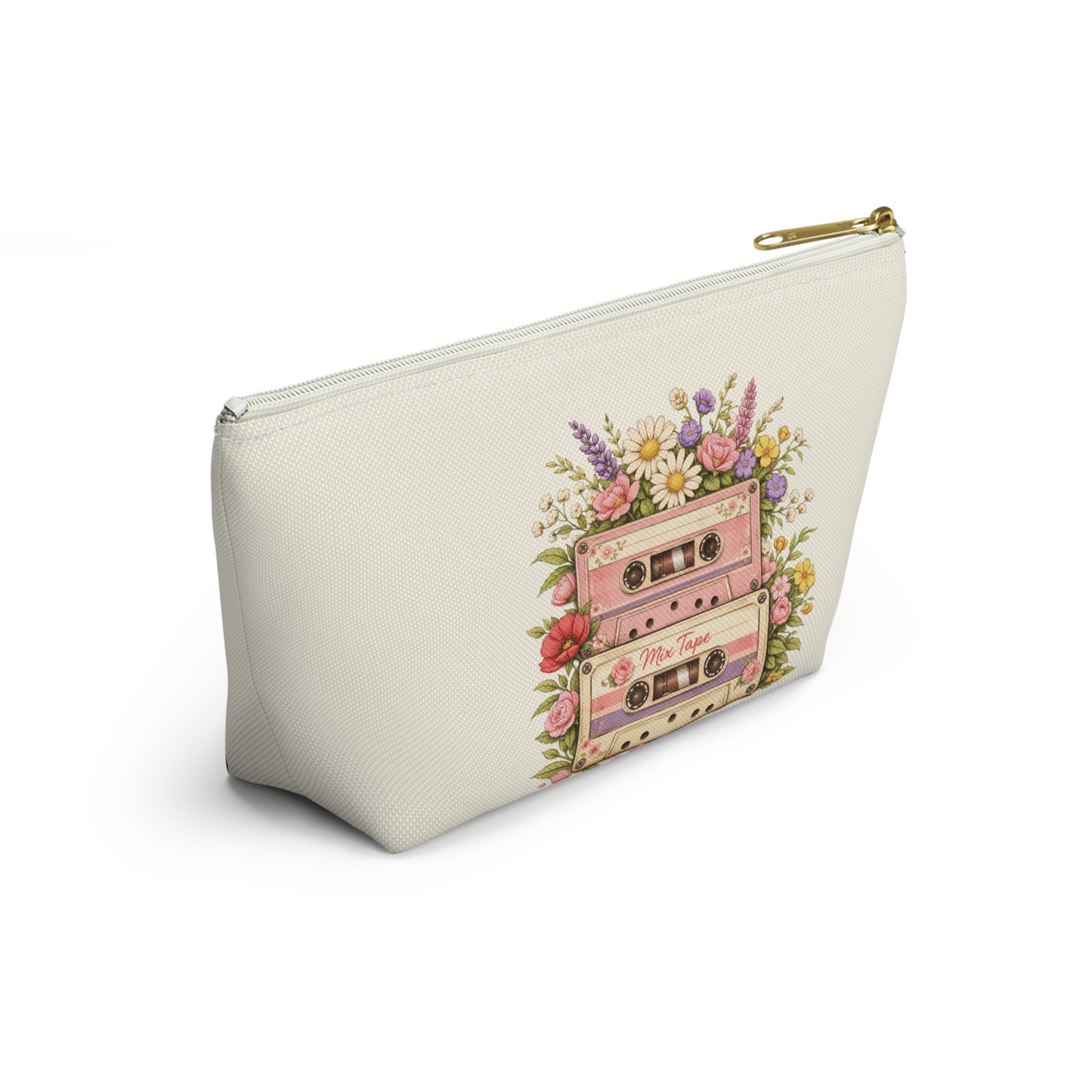 Retro Floral Cassette Accessory Pouch