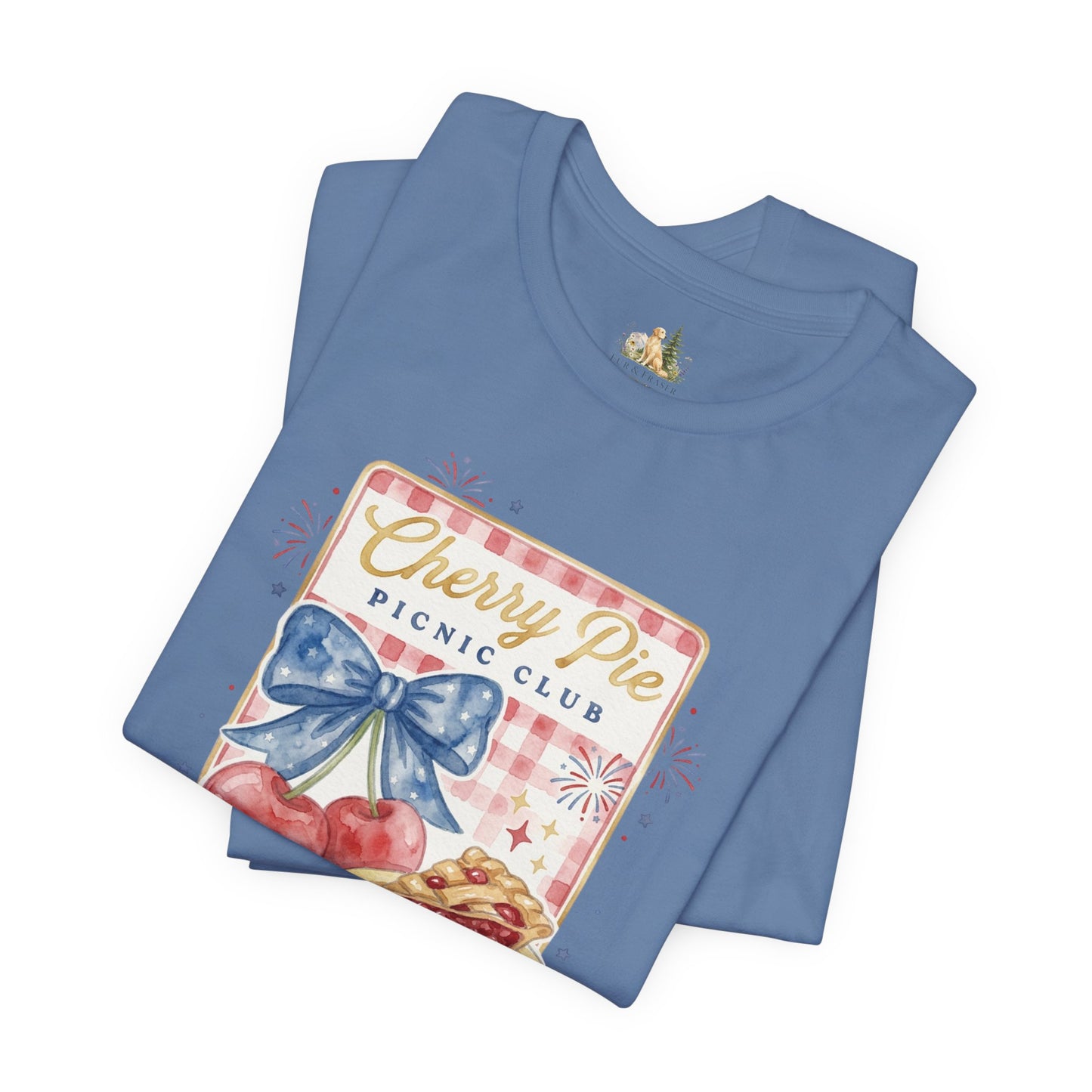Cherry Pie Picnic Club Tee | 4th of July Retro Americana, vintage flag stars