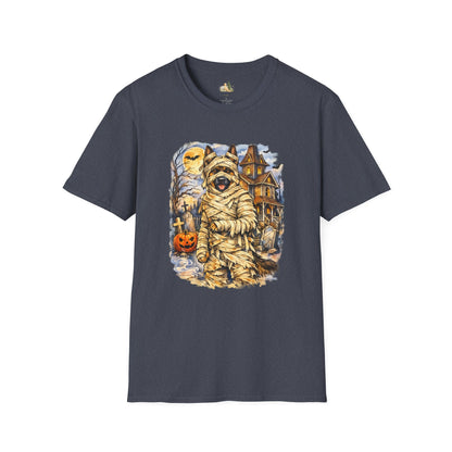 Unisex Mummy German Shepherd Halloween T-Shirt - What Tails Lurk Behind The Pines Collection