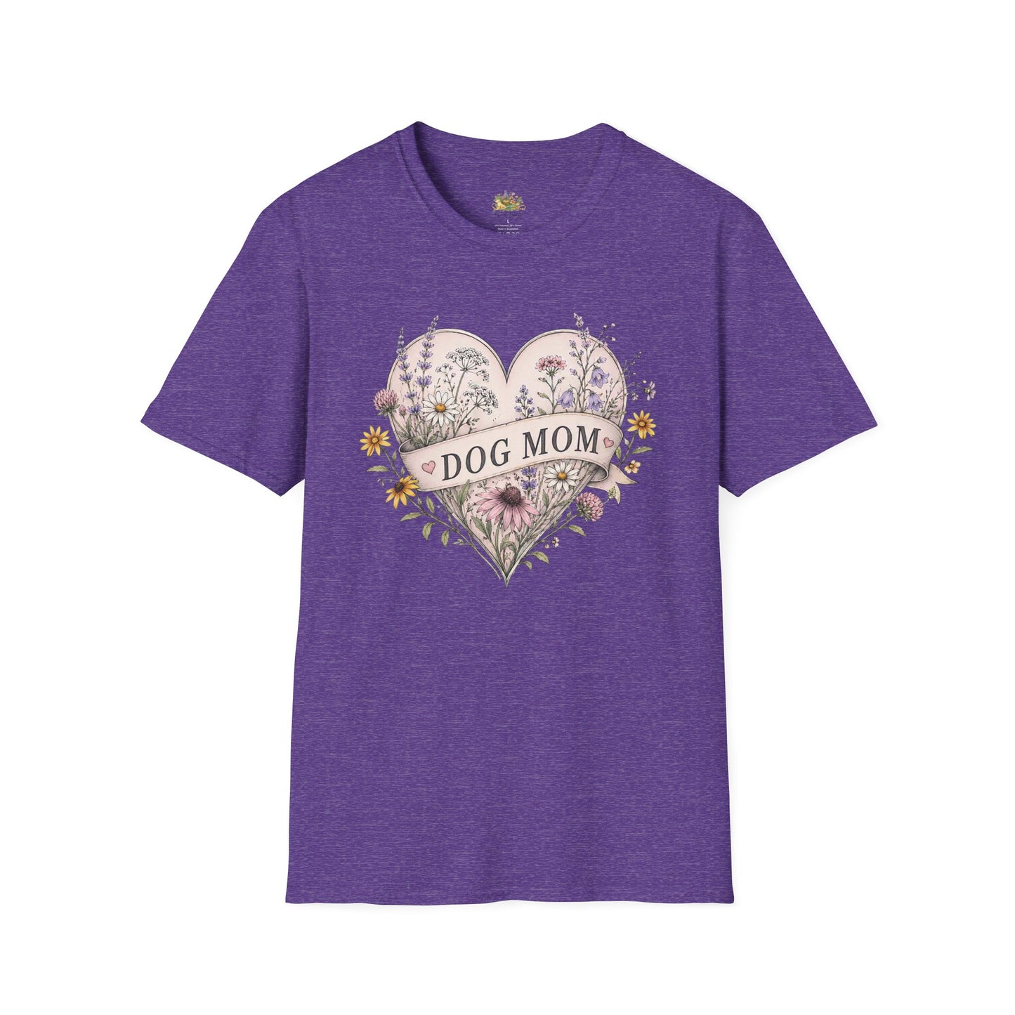 Dog Mom Floral Heart T-Shirt