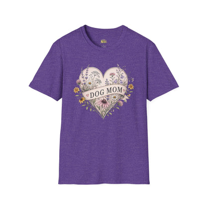 Dog Mom Floral Heart T-Shirt