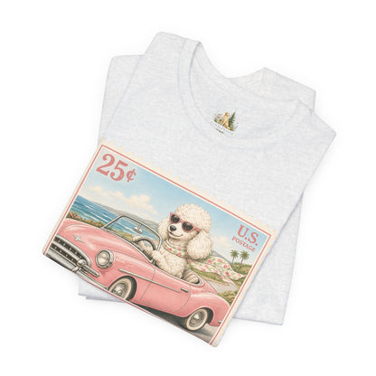 Vintage Pup Roadtrip T-Shirt — Retro Stamp Design (25)