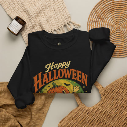 Unisex Happy Halloween Pumpkin Crewneck Sweatshirt
