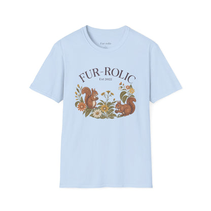 T-Shirt — "FUR-ROLIC" Squirrel Graphic Tee (Est. 2022) — Whimsical Nature Lover Shirt