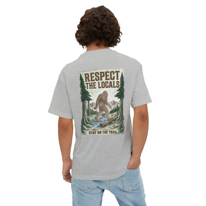 Respect The Locals T-Shirt — Bigfoot Trail Graphic Tee (Boxy Oversized Tee)