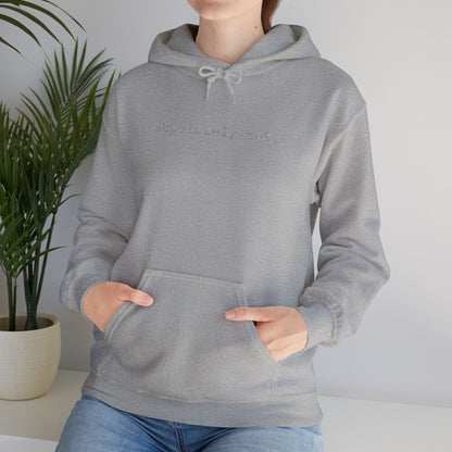 Minimal Embroidered 'absolutely not.' Hoodie - White Cozy Casual Sweatshirt