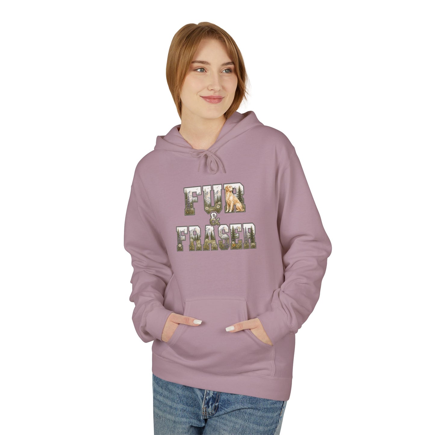 Fur & Fraser Floral Logo Hoodie — Cozy Pet Lover Pullover