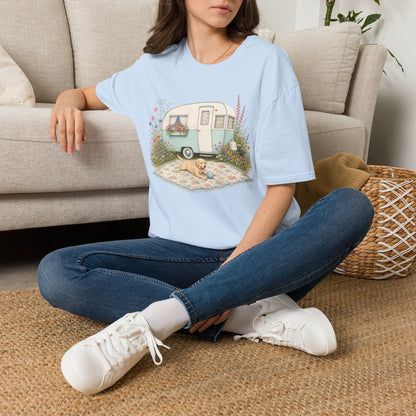 Vintage Camper T-Shirt — Cozy Caravan & Picnic Design(Light Weight, Ultra Soft)