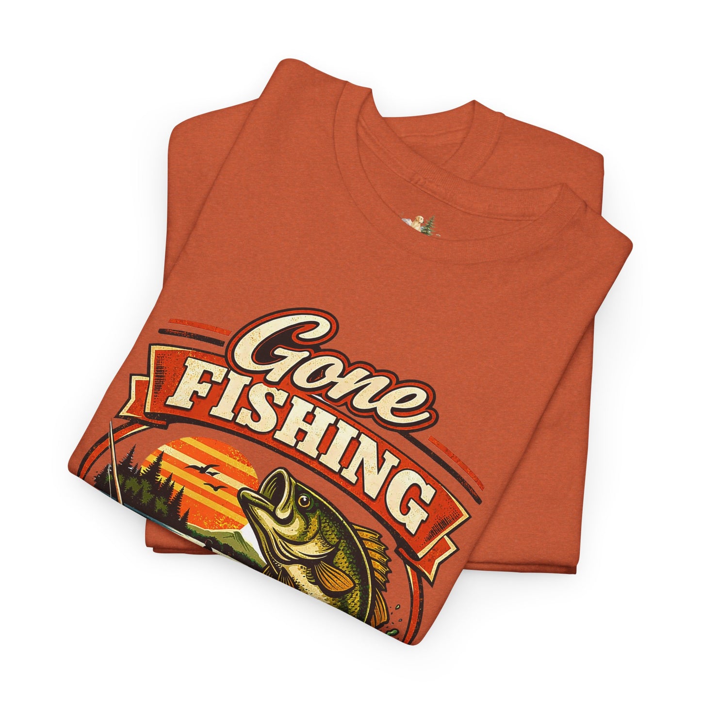 Gone Fishing Graphic Tee — "Gone Fishing, Catch You Later" Fishing T-Shirt (Heavy Weight Tee)