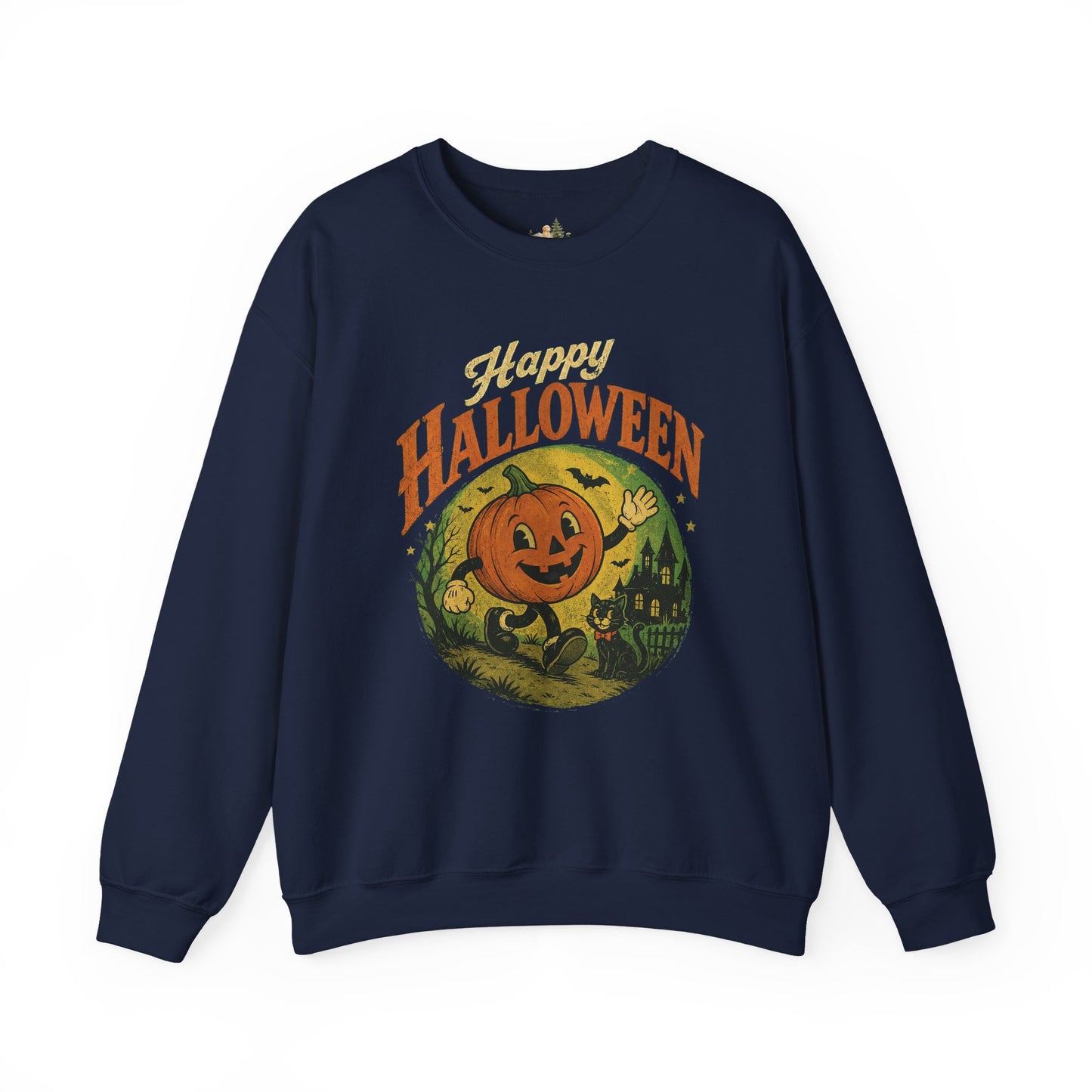 Unisex Happy Halloween Pumpkin Crewneck Sweatshirt