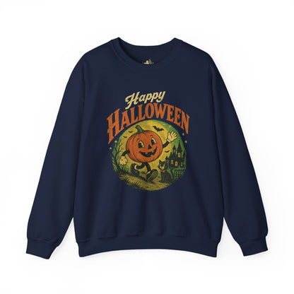 Unisex Happy Halloween Pumpkin Crewneck Sweatshirt