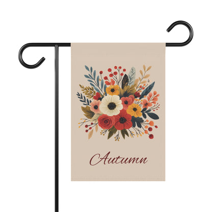 Autumn Floral Garden Flag — Fall Bouquet Yard Banner