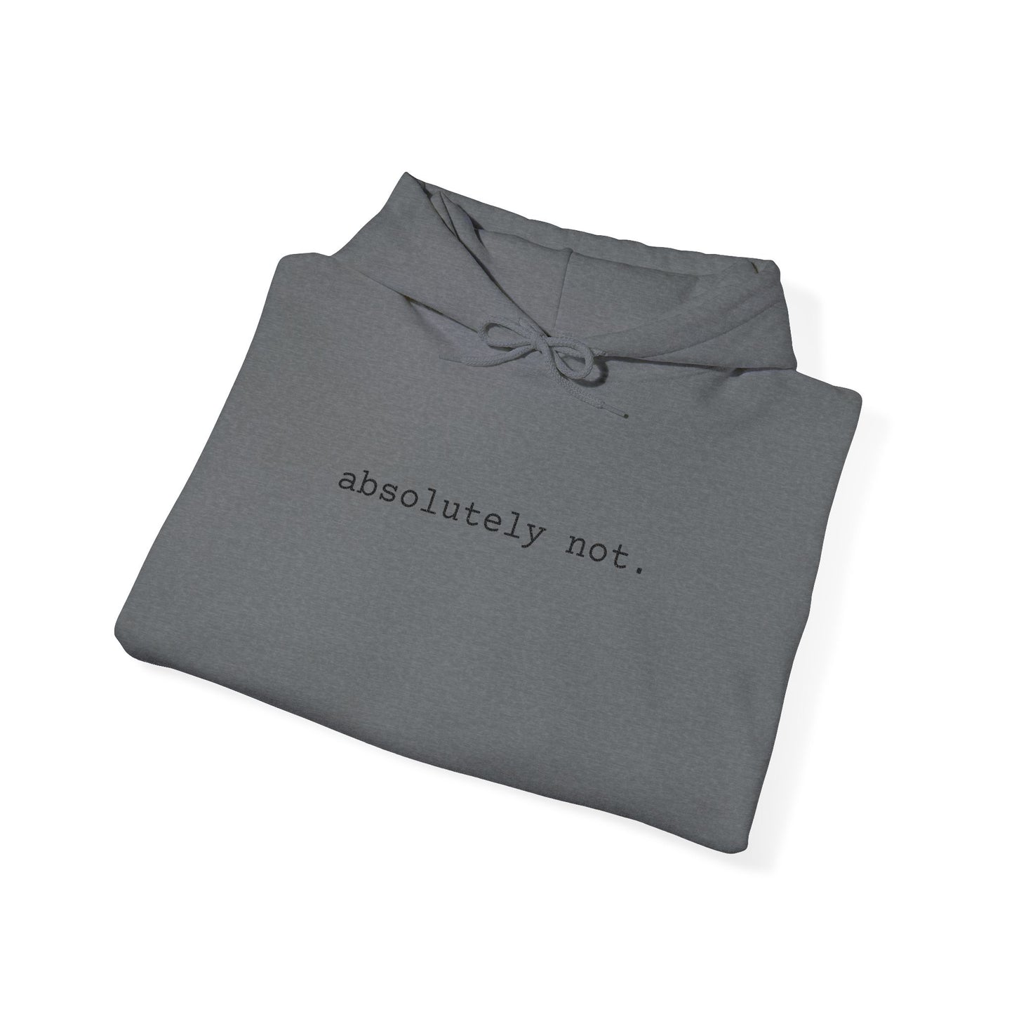 Absolutely Not Hoodie — Minimalist White Slogan Pullover