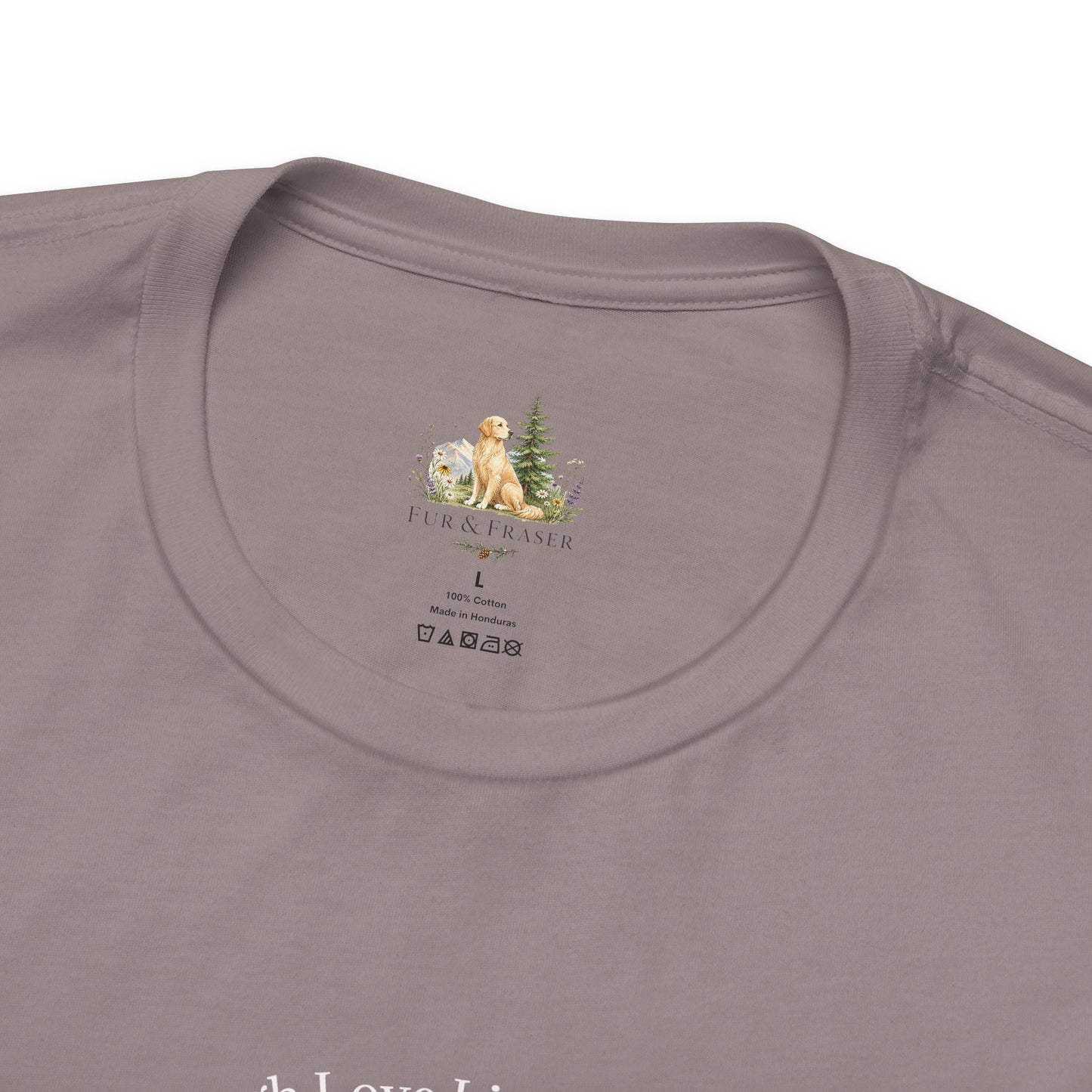 Wildflower Circle T-Shirt — Floral 'Love' Typography Tee