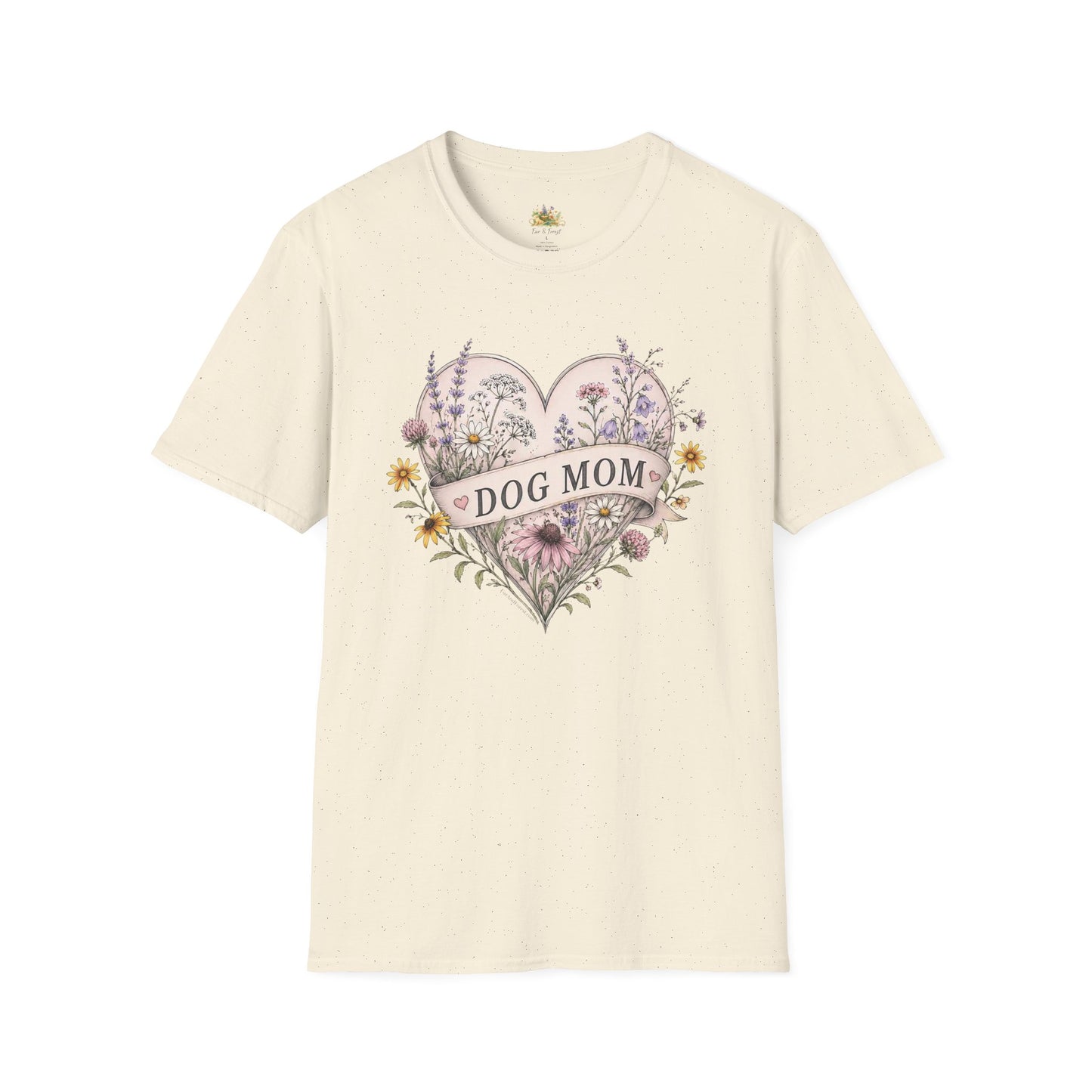 Dog Mom Floral Heart T-Shirt