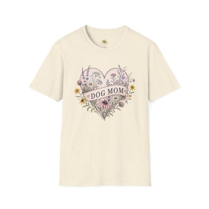 Dog Mom Floral Heart T-Shirt