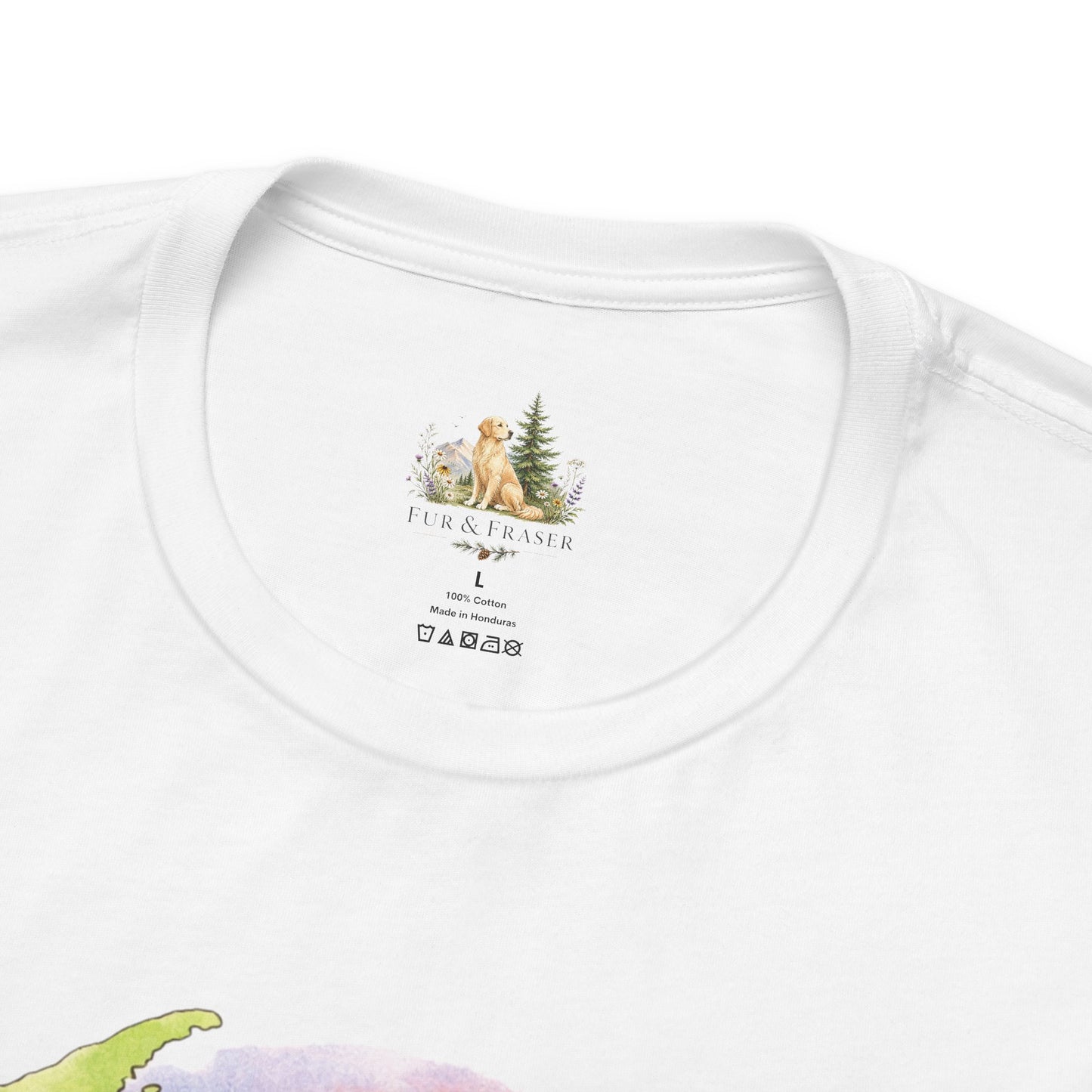 Michigan Scenic T-Shirt — State Flower & Bluebird Watercolor Design