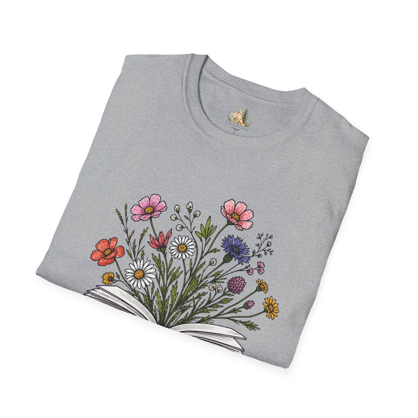 Floral Book Tee — “Just One More Chapter” Graphic T-Shirt