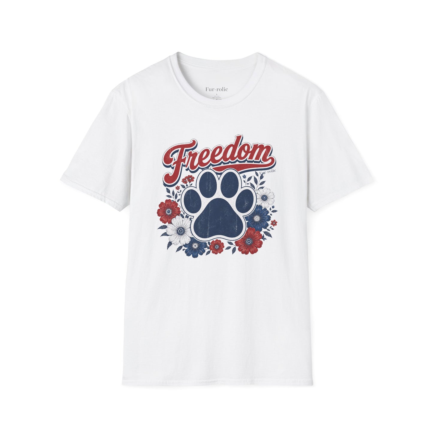 Freedom Paw T-Shirt — Patriotic Dog Tee