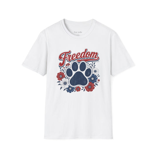 Freedom Paw T-Shirt — Patriotic Dog Tee