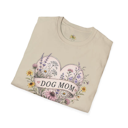 Dog Mom Floral Heart T-Shirt