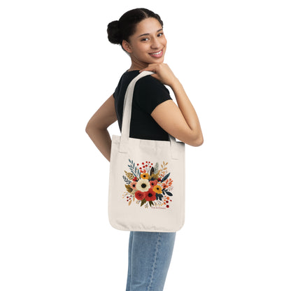Floral Bouquet Tote Bag — Organic Canvas Grocery & Market Bag