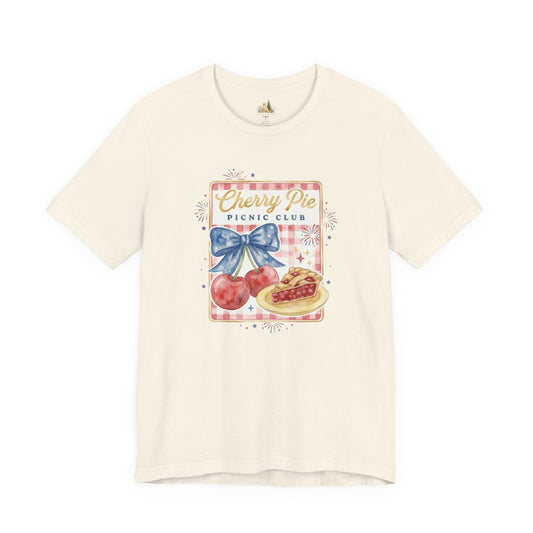 Cherry Pie Picnic Club Tee | 4th of July Retro Americana, vintage flag stars