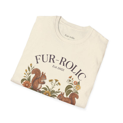 T-Shirt — "FUR-ROLIC" Squirrel Graphic Tee (Est. 2022) — Whimsical Nature Lover Shirt