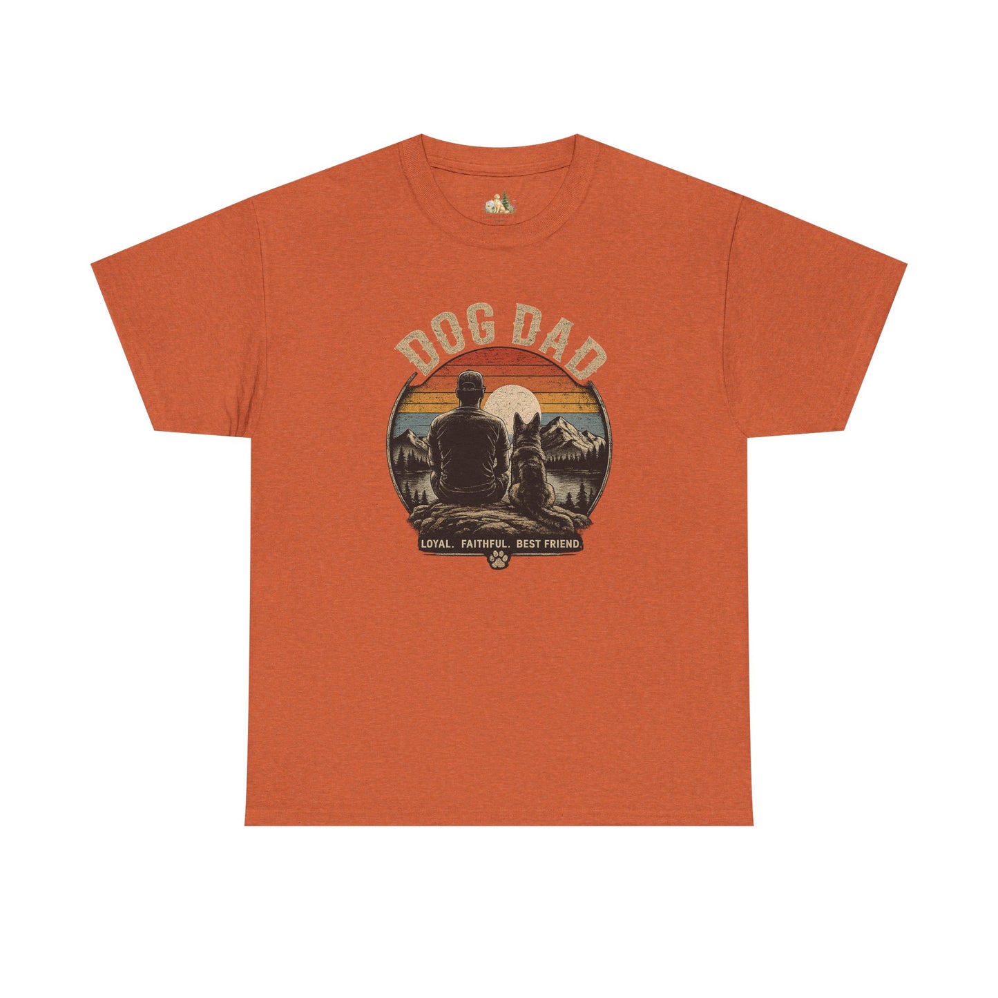 Dog Dad T-Shirt – Vintage "Loyal. Faithful. Best Friend." Graphic Tee for Dog Lovers