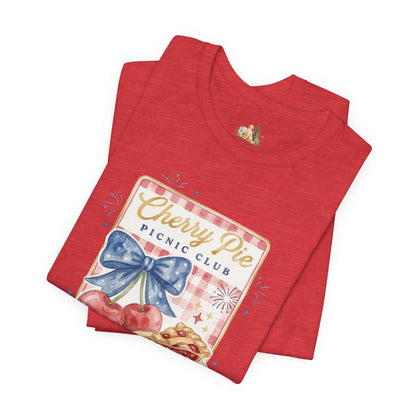 Cherry Pie Picnic Club Tee | 4th of July Retro Americana, vintage flag stars