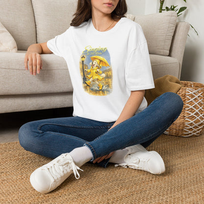 T-Shirt — Singing in the Rain Vintage Raincoat Umbrella Design