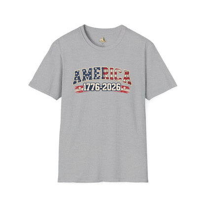 Unisex America 1776-2026 Patriotic Tee (Light Weight, Ultra Soft Tee)