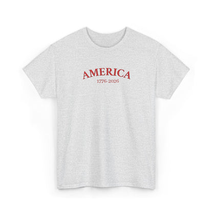 Unisex Embroidered America 1776-2026 T-Shirt (Heavy weight Tee)