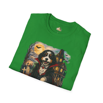 Unisex Halloween Bernese Mountain Dog Costume Tee – What Tails Lurks Behind The Pines Collection