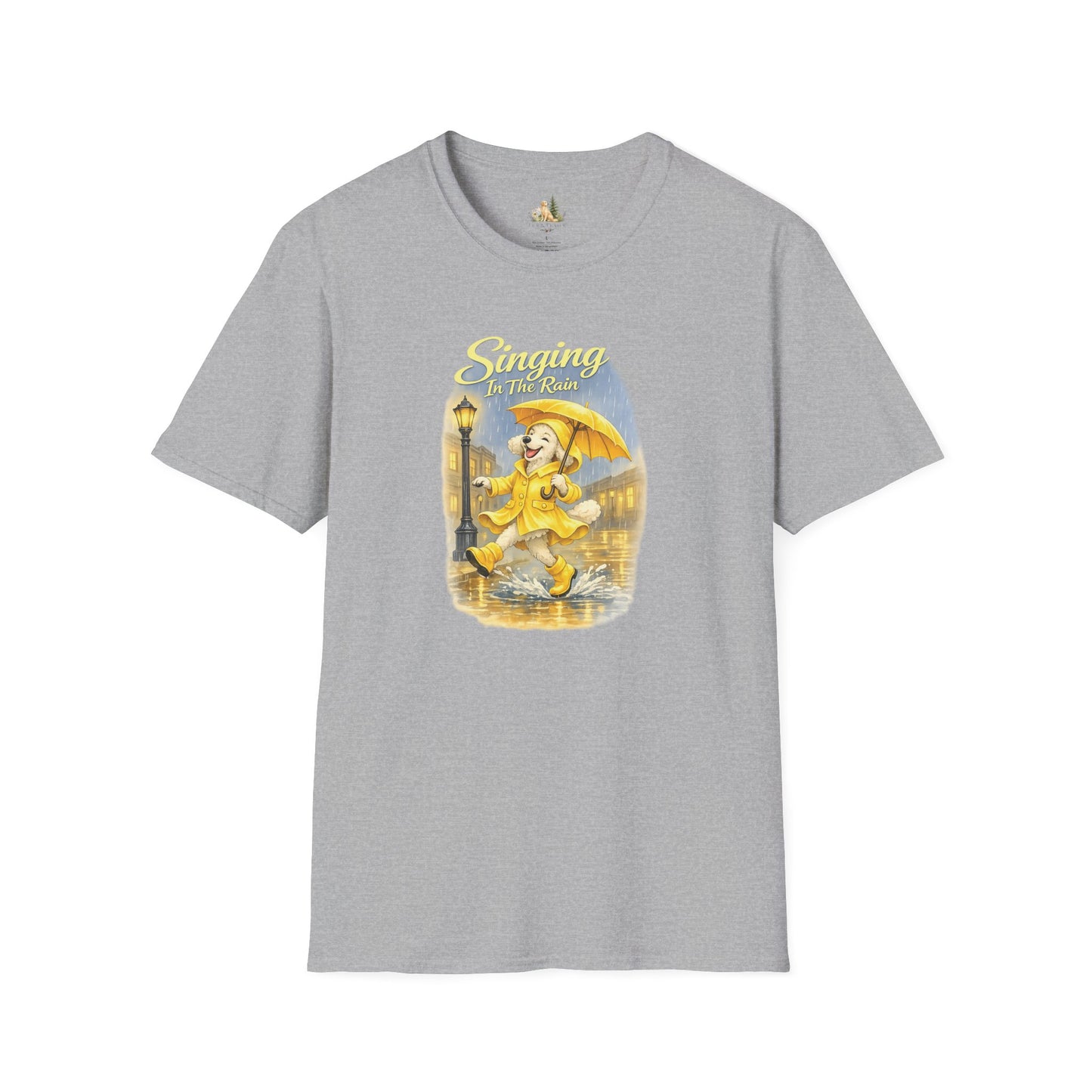 T-Shirt — Singing in the Rain Vintage Raincoat Umbrella Design