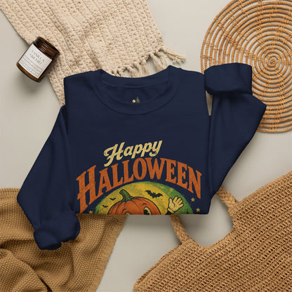 Unisex Happy Halloween Pumpkin Crewneck Sweatshirt