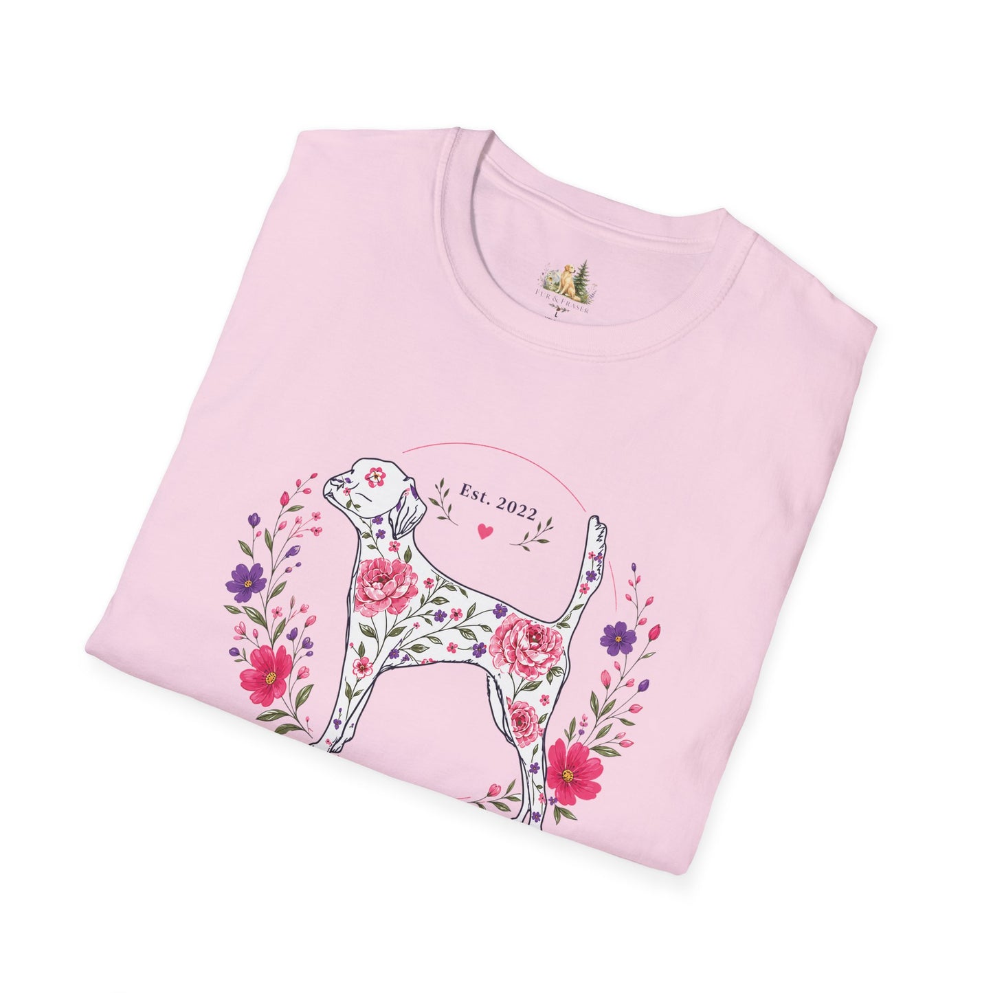Floral Dog Tee — “FUR-ROLIC” Graphic T-Shirt (Est. 2022)