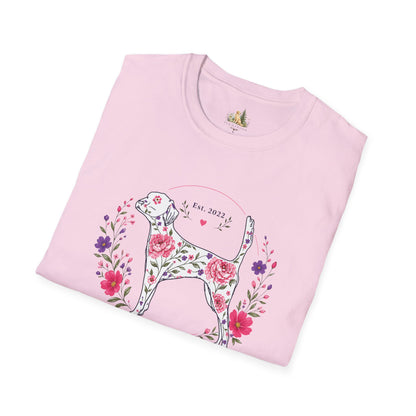Floral Dog Tee — “FUR-ROLIC” Graphic T-Shirt (Est. 2022)