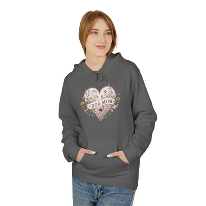 Hoodie — Floral Heart "Dog Mom" Graphic